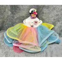 在飛比找蝦皮購物優惠-迪士尼大學熊S熊聯名款 彩虹🌈婚紗 史黛拉兔可穿