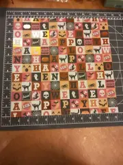 Scrapbook paper lot 12x12 Halloween K&Co Ghostly Greetings Shiny Foil Squares 5p