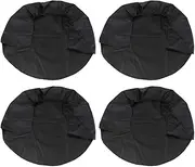 Tyre Cover, 4 Pieces, 32 Inch Tyre Covers for Trailers, Motorhome Covers, Set with 4 Wheel Tyre Covers, Car Wheel Protection Covers for Motorhomes, Trucks, Caravans (Black)