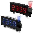 8" LED Digital Alarm Clock Time Projector Display FM Radio Snooze Desk Clock