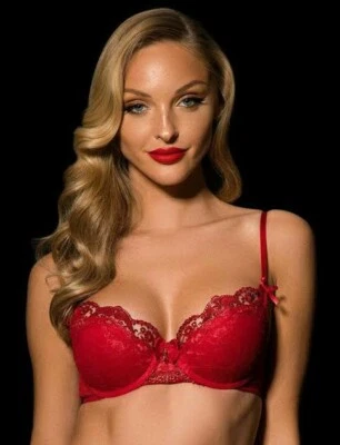 BNWT 12c Penelope Red Push Up Bra Honey Birdette BRA ONLY