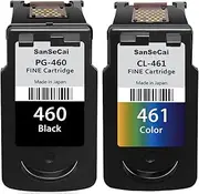SanSeCai for Canon Pixma PG-460 CL-461 Ink Cartridges | Black/Tri-Color Standard Ink | for Canon Pixma TS5340 TS7440 TS7440a TS5340a Series Printer | Premium