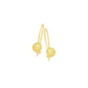 9ct 5mm Diamond-cut Euroball Earrings