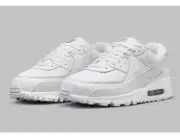 Nike Air Max 90 PRM 2023 Triple White Metallic Silver FJ4003-100 Mens