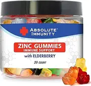 Absolute Immunity- ZINC and Elderberry Gummies - Boost Immune System Health - Adults and Kids 30ct