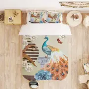 3D Petal Peacock A3113 Bed Pillowcases Quilt Duvet Cover Set Queen King Amy 23