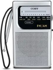 Portable Am Fm Radio Compact Transistor Radio Pocket Radio Silver Nys New..