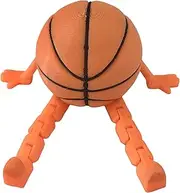 Basketball Sitting Figurine, Long Leg Basketball Plush, Sitting Basketball Man Figure, 7.8x8.1x4cm, Easy-to-Clean Decorative For Desk Fans Men Table Kids Women Home