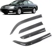 Auto Side Window Wind Deflectors Visors Black Rain Guard Door Visor Vent Shade Dark Smoke Ventvisor Compatible with Buick Lacrosse 2005-2016(Compatible with Lacrosse 10-16)