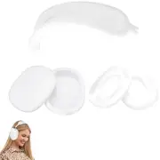 Silicone Case Cover for AirPods Max Headphones Clear Soft Ear Pad Protective Sleeves -White