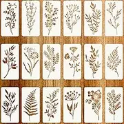 Stencils for Painting on Wood, Reusable Flower Stencils Painting Crafts Templates Drawing Stencil for Painting on Wood, Wall, Furniture(18)