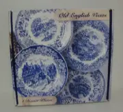 Home Essentials OLD ENGLISH VIEWS Dinner Plates SET OF FOUR MINT IN BOX