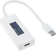 ECSiNG USB C Power Tester Professional Current Voltage Power Tester Electrical Tester Accessories for Phone Laptops Car Chargers Power Packs 4-30V White