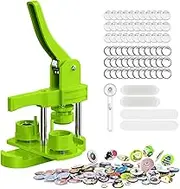 Aiment 32mm Button Maker Kit – 1.25 Inch Button Maker Pin Badge Press Machine with 100PCS Button Parts & Circle Cutter & Cutting Mat, Perfect for DIY Crafts & Personalized Gifts