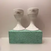 Portmeirion Sophie Conran Ceramic Egg Cups White Set of 2 + Free Gift!!!