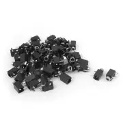 60 Pcs PCB Panel Mounting 4 Terminals 2.5mm Stereo Audio Jack Socket Connector
