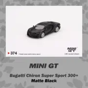 MINI GT 1:64 Bugatti Chiron Super Sport 300 Matte Black LHD Car in box