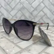 Foster Grant Mireya Black MaxBlock Sunglasses NWT 100% UVA-UVB Cat eye Bedazzled