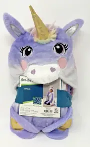 Your Zone Soft Touch "Unicorn" Hooded Throw Blanket 40" X 50"