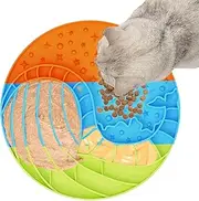 Dog Licking Mat, Pet Food Dish Silicone, Anti-Slip 3-Color Whale Slow Feeder for Small Medium Large Dogs Cats Prevents Gulping Improves Eating Habits
