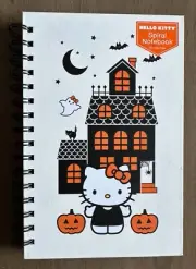 Hello Kitty Halloween Orange Bow Hardcover Spiral Notebook 2024 Sanrio NEW