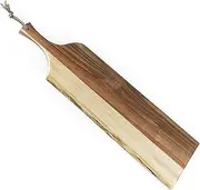 Picnic Time Toscana - a Brand - Artisan 30" Serving Plank with Raw Wood Edge, Acacia Charcuterie Board, Cheese Board, Serving Board