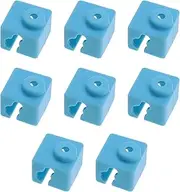 SING F LTD 8 Pcs 3D Printer Silicone Sock Hotend Compatible with Anycubic Kossel/Mega I3/ I3-X/ I3-S/ 4Max PRO Heating Aluminum Block Blue