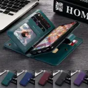 For OPPO A9/A5 2020 A52/A72/A92 Realme C11 C3 5 6 Case Leather Wallet Flip Cover