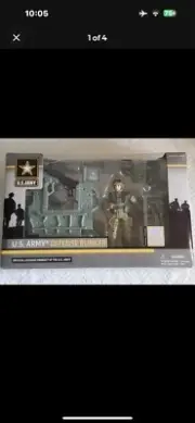 Excite US Army Defense Bunker Playset scale 3.75 in Toy Soldier Camouflage NEW