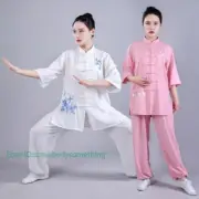 Womens Cotton Linen Tai Chi Uniform Kung Fu Suit Martial Arts Wing Chun Clothes