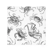 Crab Pattern Face Towel | Coastal Home Decor, Beach House Gift, Kitchen Towel,