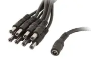Doss 8X 2.1MM Power Plugs Cable Cord + DC Distribution Socket Security for CCTV