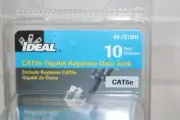 Ideal CAT5e Gigabit Keystone Data Jack 89-751WH - Pack of 10 - New