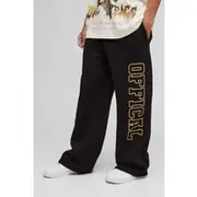 Mens Black Official Wide Leg Jogger