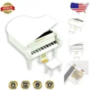 Elegant White Birch Wooden Grand Piano Music Box with Sankyo Tune: You Are My...