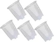 BESPORTBLE 5 Pack Root Control Orchid Pot for Orchids Small Plastic Plant Pots Holes for Seedlings