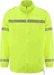 [KGVSLIXYT] Safety Vest High Vis, Reflective Sun Protection Clothing, Long-Sleeved Reflective Jacket,for Takeaway,Express Delivery Construction Vest