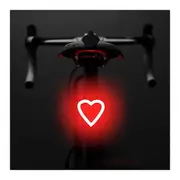 Bicycle Rear Light High Brightness Waterproof Multiple Lighting Modes Rechargeable Bike Safety Warning Tail Light as the picture