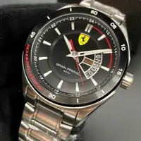 在飛比找ETMall東森購物網優惠-FERRARI 法拉利男錶 46mm 黑圓形精鋼錶殼 黑色中