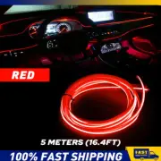 5M Red LED Car Interior Atmosphere Wire Strip Light Lamp Trims Accessories USB (for: Porsche)