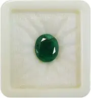 [JAGDAMBA GEMS] Lab Certified 7.25 Ratti Natural Earth Mined Zambian Emerald (Panna Stone), Natural Emerald Panna Loose Gemstone, Emerald, Natural Emerald Panna Loose Gemstone, Emerald, Natural Emerald