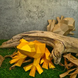 問創設計 DIY手作3D紙模型 禮物 擺飾 小動物系列 -青蛙