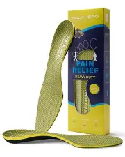 WalkHero Plantar Fasciitis Inserts - 220+ lbs Heavy Duty Arch Support Insoles...