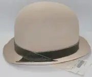Brunello Cucinelli Dove Gray Wool Felt & Leather Bowler Hat Size: M NEW
