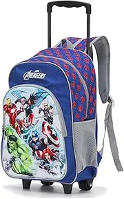 [Marvel] AVENGERS 17 INCH EVA TROLLEY BACKPACK TROLLEY BACKPACK, BLUE/GREY/RED, 48 cm (H) X 29 cm (W) X 15 cm (D)