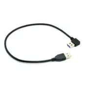 SYSTEM-S USB 3.0 Cable 100 CM Type a Plug To Plug Angle IN Black