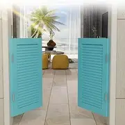 Cafe Swinging Doors, Counter Partition Swing Door, Cafe Saloon Doors, Western Style Solid Wood Doors for Entrance/Kitchen(Green,W90xH80cm)