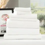 Renee Taylor Cobblestone 7 Piece White Towel Pack