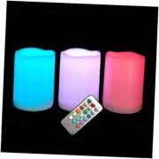 Outdoor Waterproof Color Changing Flameless LED Pillar Candles with Remote