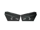 a pair of black under tray tool box 2.5mm aluminium whale tale locks tapered
